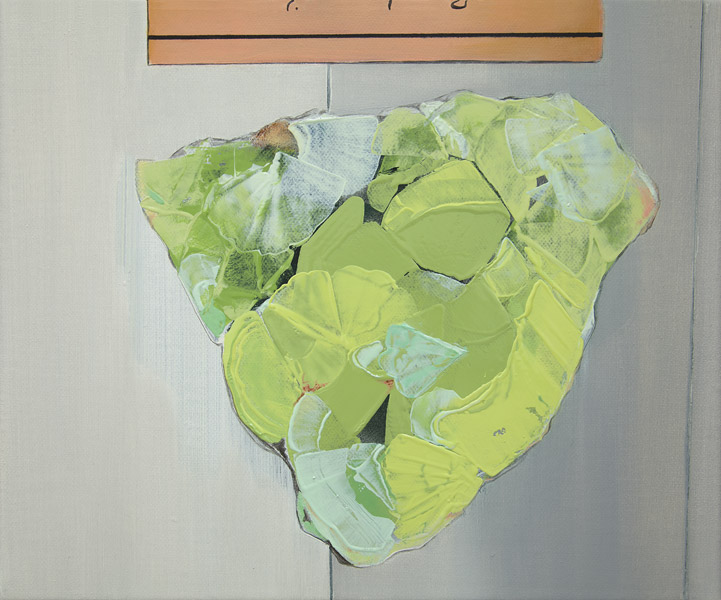 Green Prehnite Delight, oil on canvas, 25 x 30cm